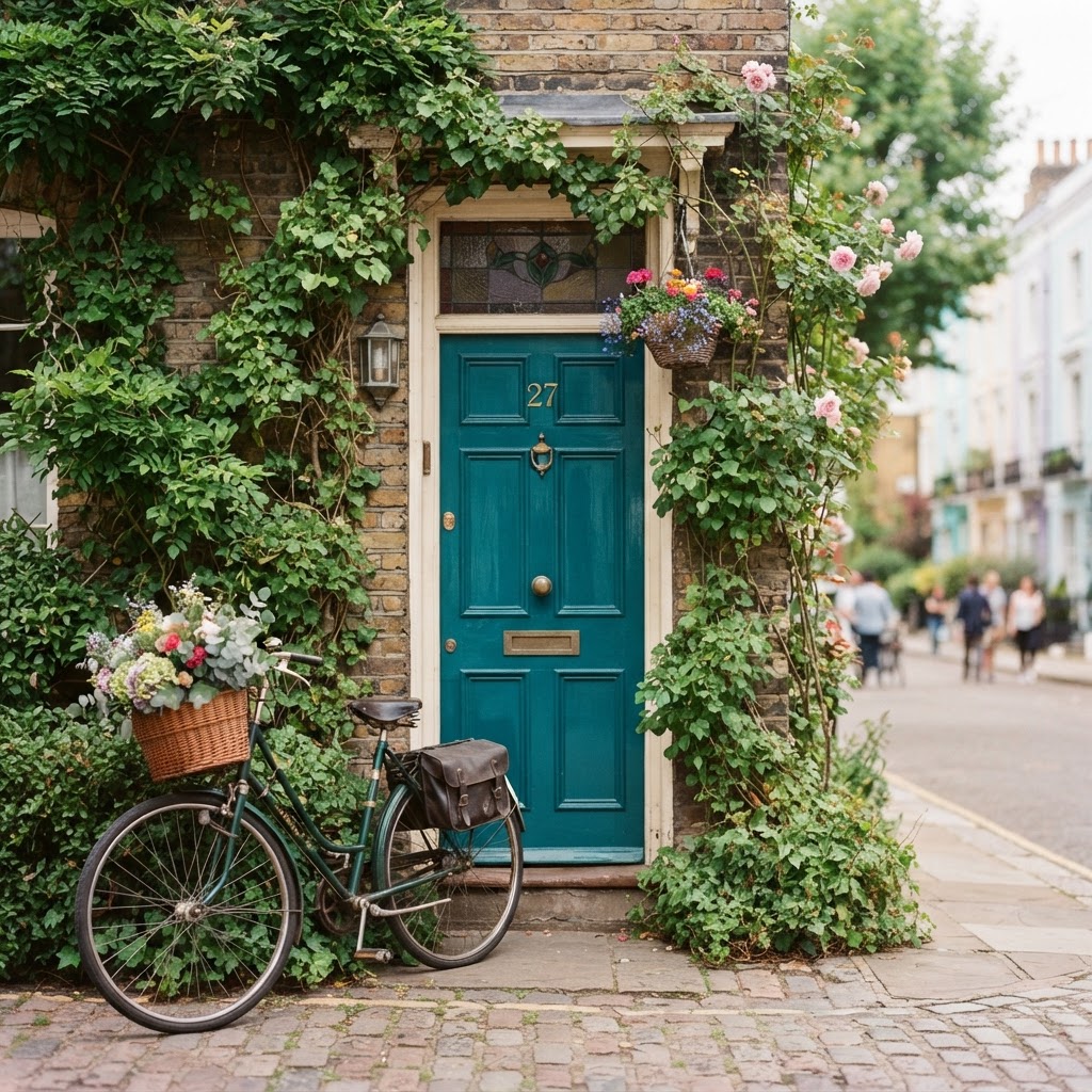 The small details: charming front doors and classic London character.