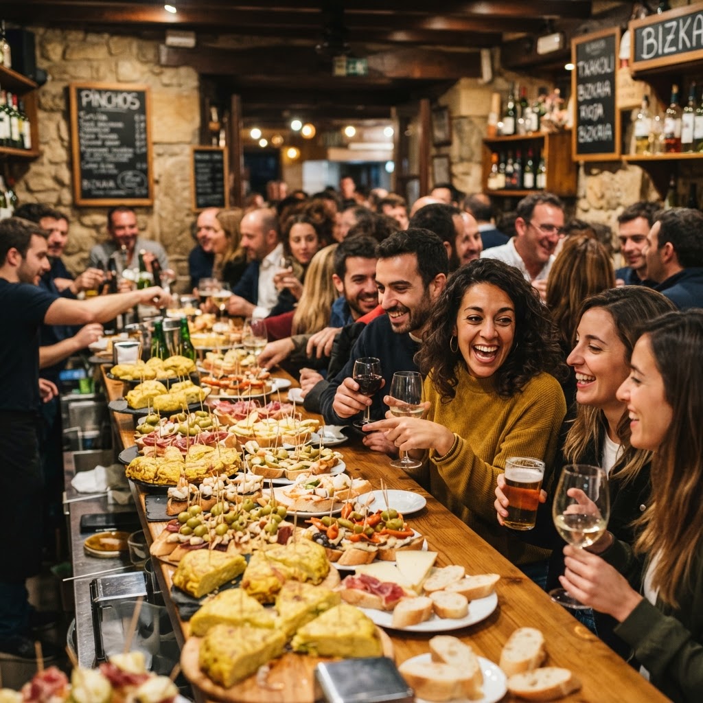 The lively, delicious world of pintxo bars in San Sebastián.