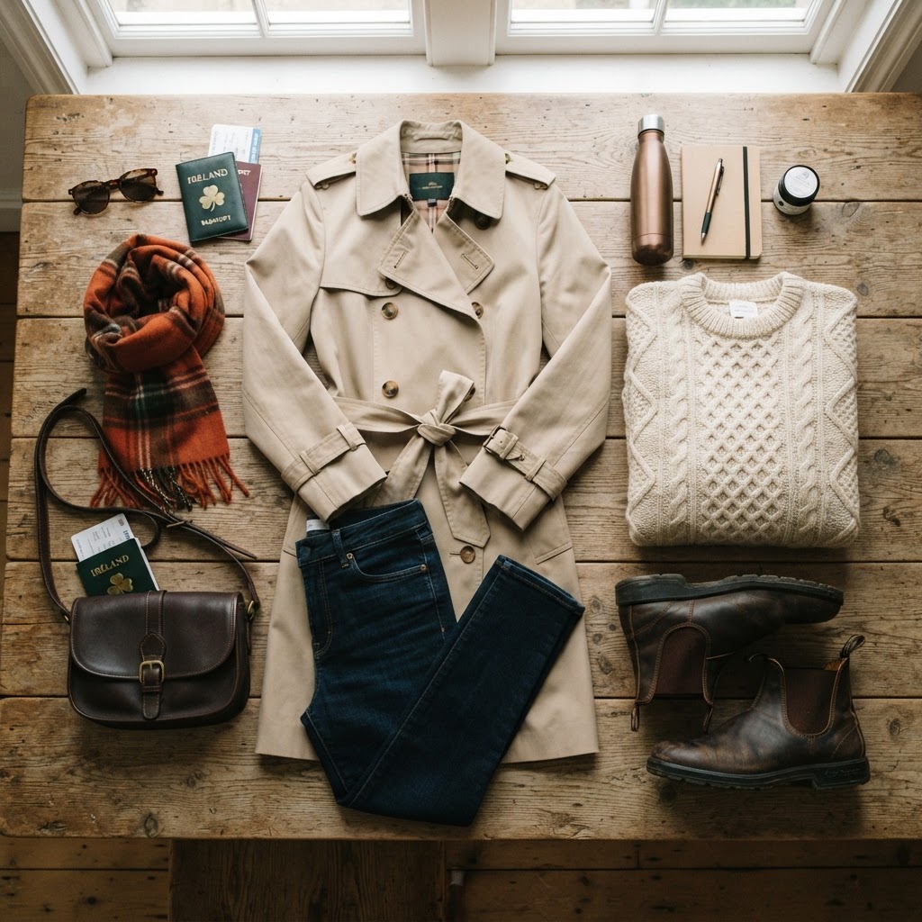 The essential components of an aesthetic and functional Irish travel wardrobe.