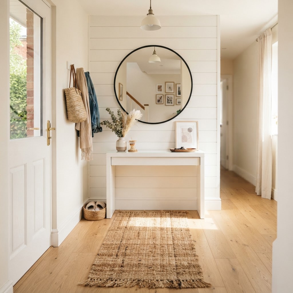 Minimalist style for a bright foyer.