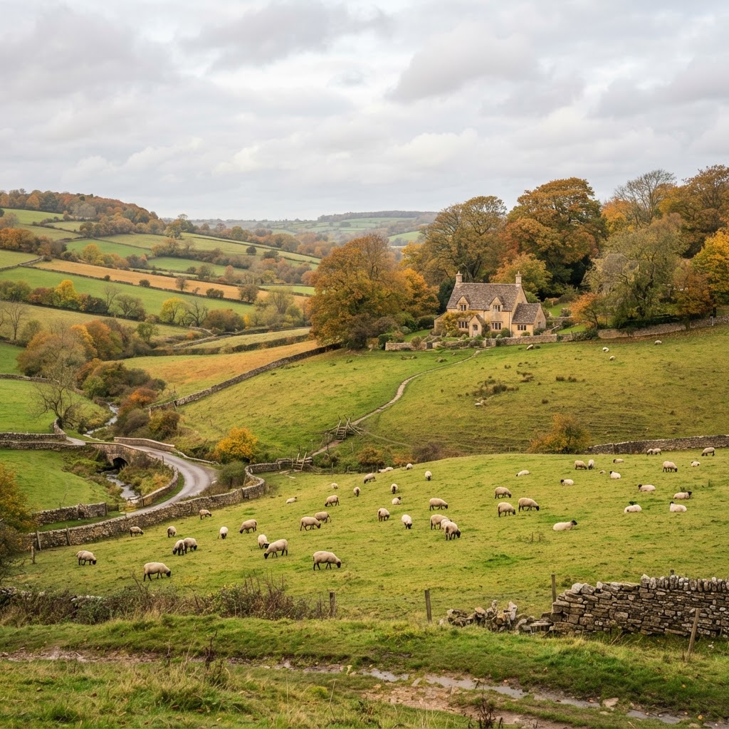 The Swan Hotel & Other Dreamy Cotswolds Stays 4 The rolling, timeless landscape of the Cotswolds.