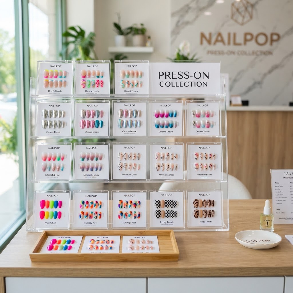 A variety of trendy press-on nail styles for every occasion.