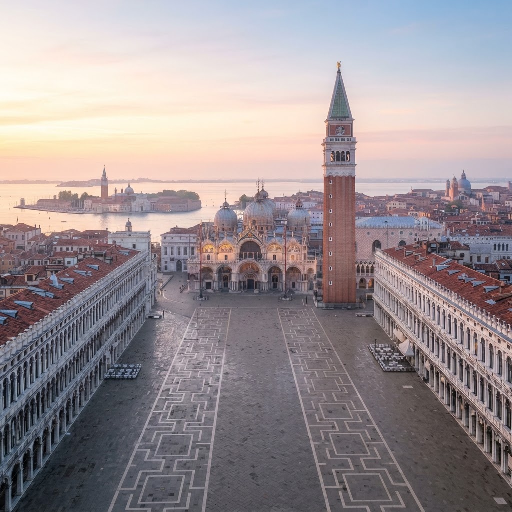 Venice in Soft Morning Light: A Photographer's Guide 4 St. Mark's Square in a rare moment of morning silence and beauty.