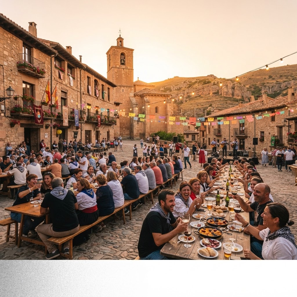 The village plaza remains the center of social life.
