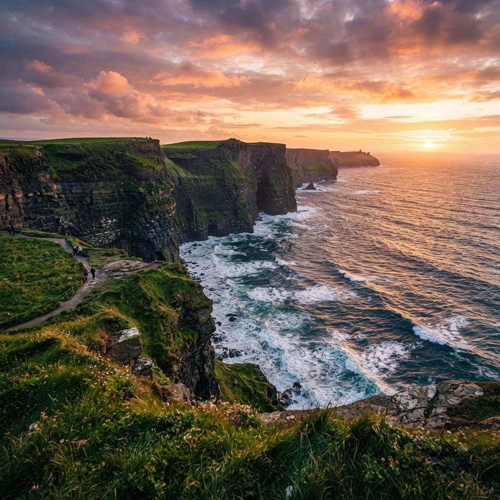 The breathtaking Cliffs of Moher are a highlight of any Irish road trip.