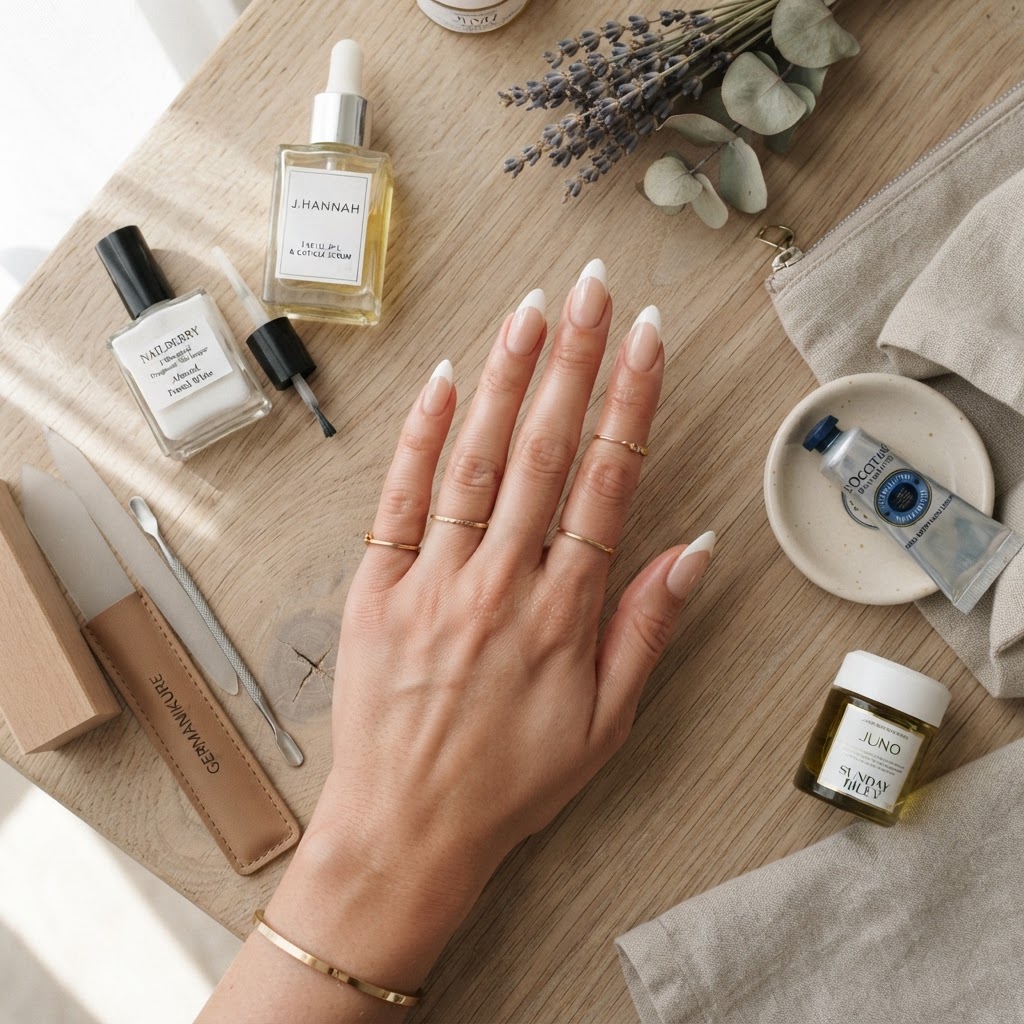 Well-fitted French tips create a clean, sophisticated look that lasts for weeks.
