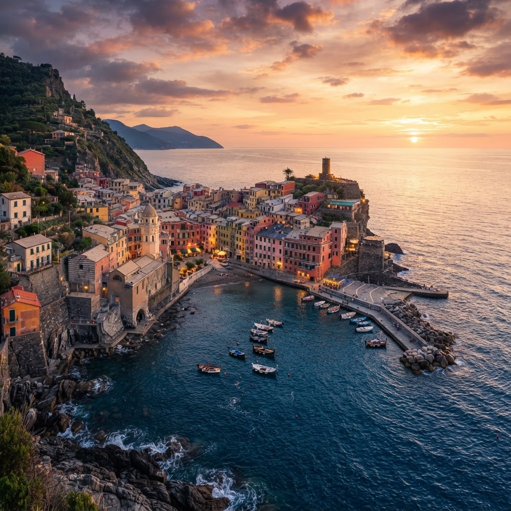 Tellaro: Italy’s Secret Riviera Town Revealed 2 The picturesque village of Tellaro, glowing in the soft light of a Mediterranean sunset.