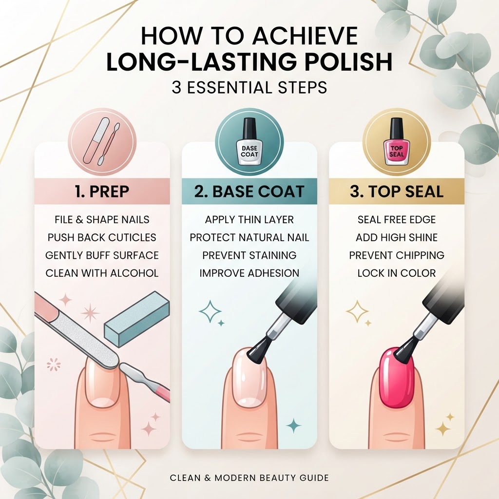 Simple steps for a perfect manicure.