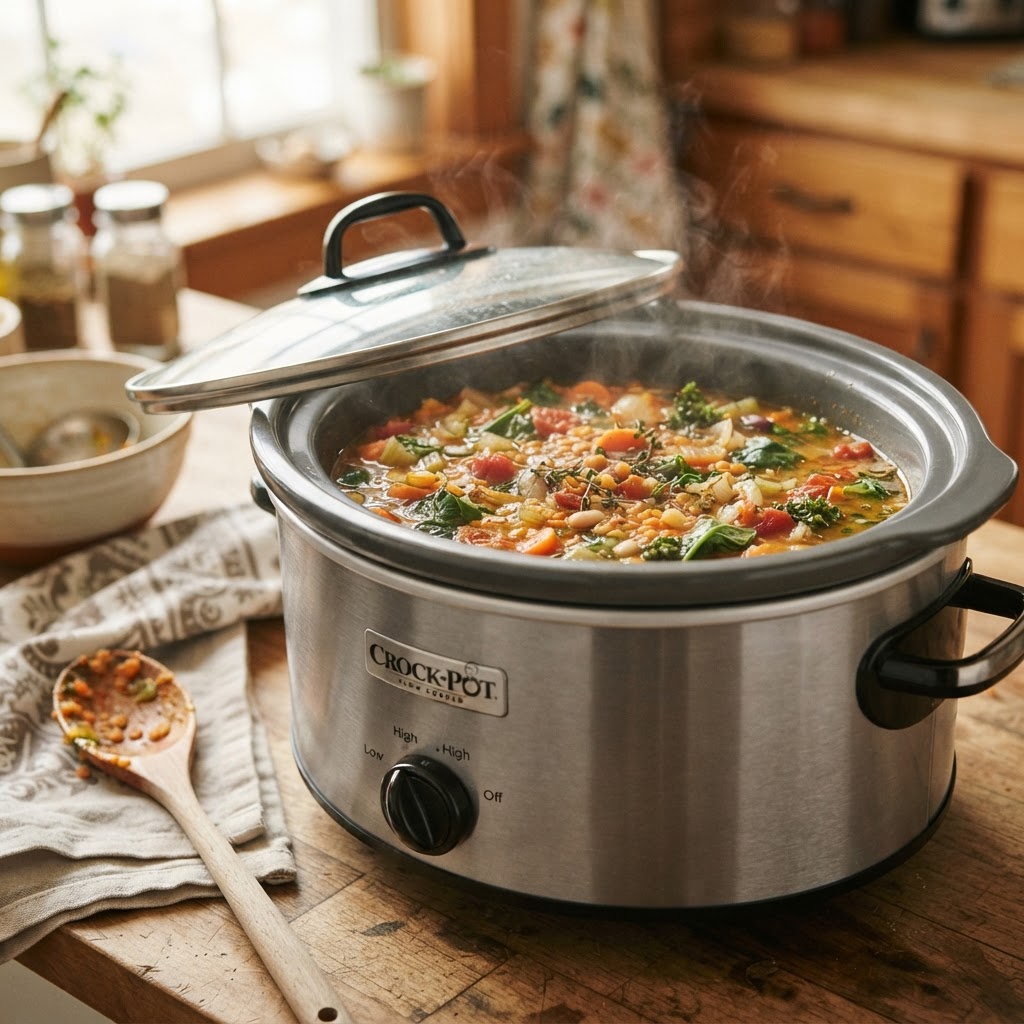 Cooking your slow cooker soup to perfection.
