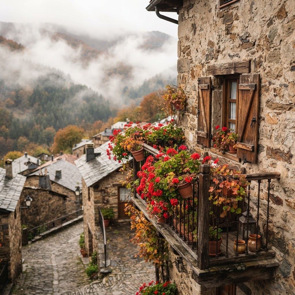 Charming Spanish Villages Perfect for Autumn Travel 3 Candelario's unique architecture is accentuated by the beauty of the fall season.