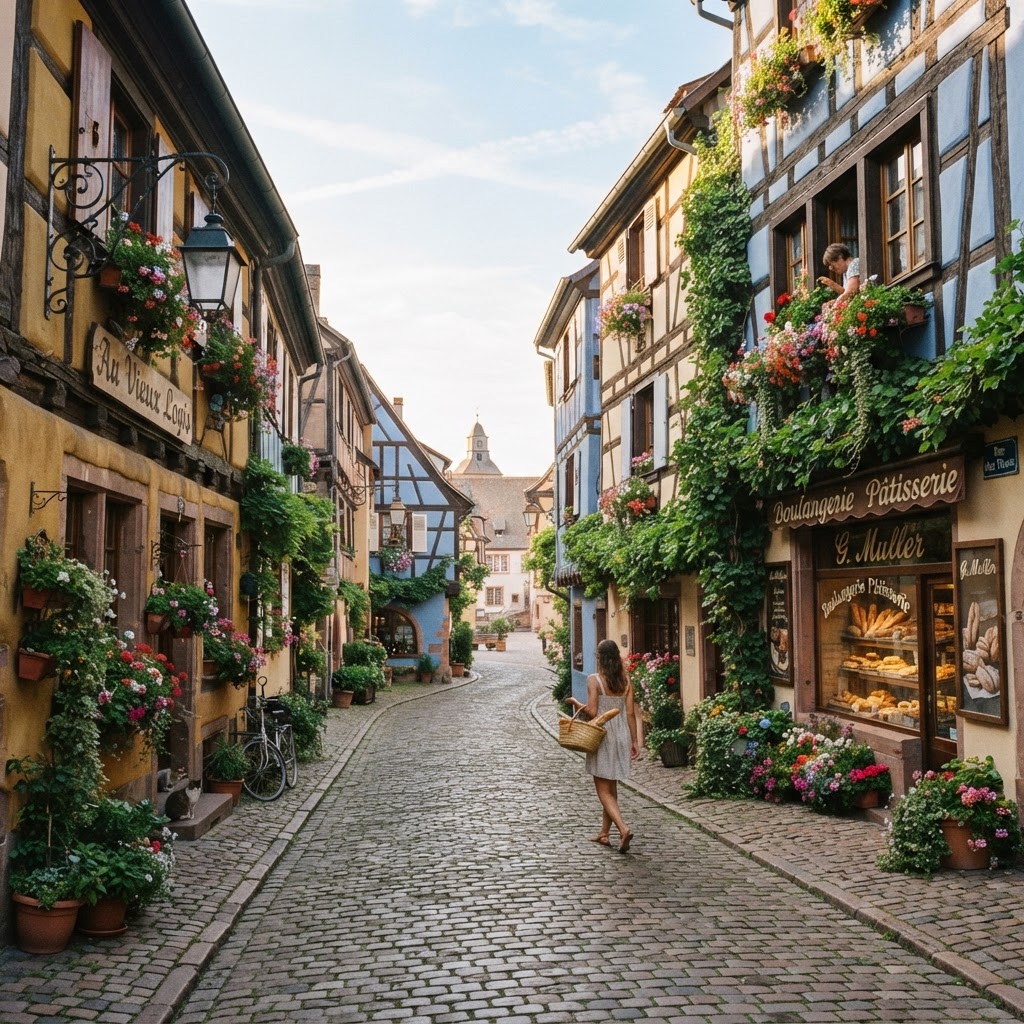 Charming, flower-lined streets that make you feel like you have stepped back in time.