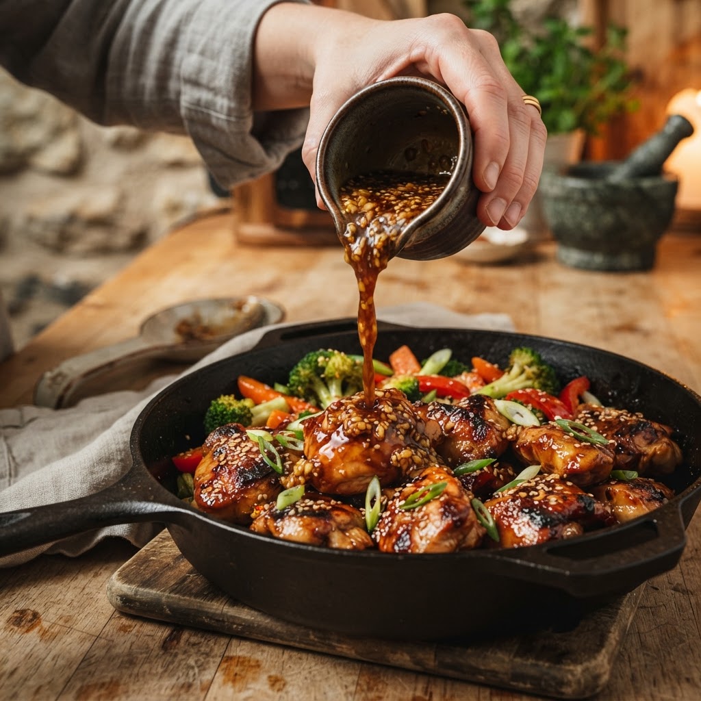 The secret to a perfect, glossy teriyaki glaze.