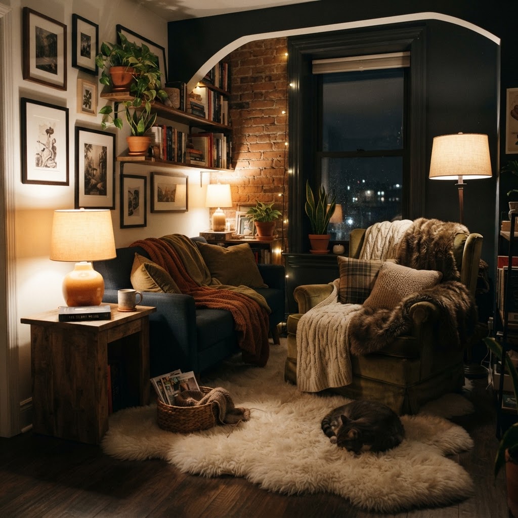 Creating an intimate atmosphere with layered lighting.