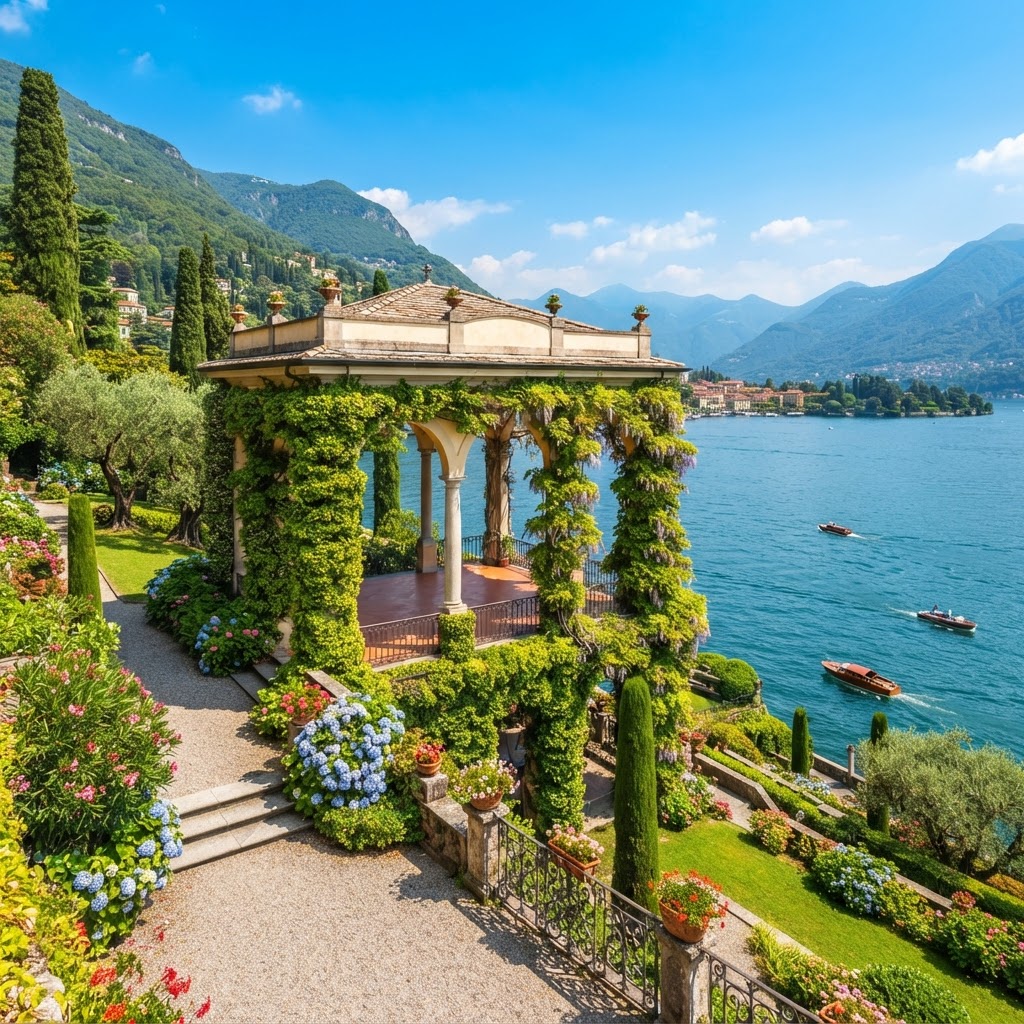 Villa del Balbianello provides the most cinematic perspective on the lake.