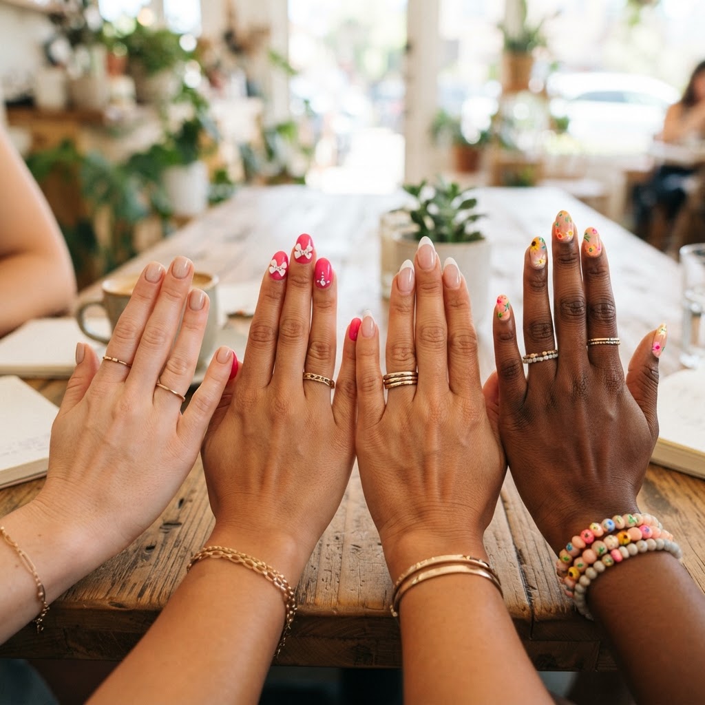 A diverse showcase of nail art styles for every preference.
