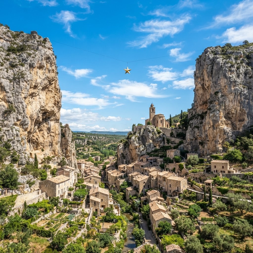 The mysterious golden star of Moustiers-Sainte-Marie.