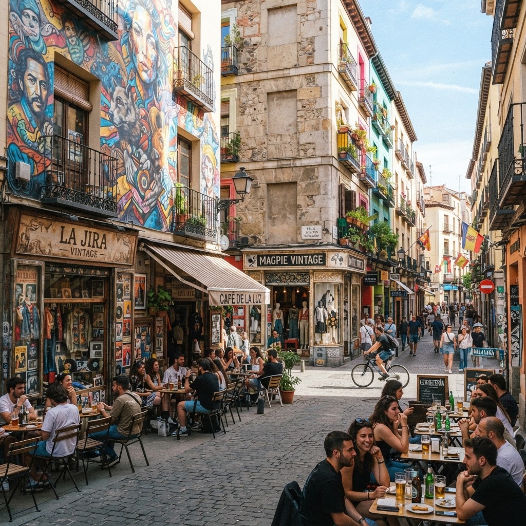 The bohemian and artistic streets of Malasaña.