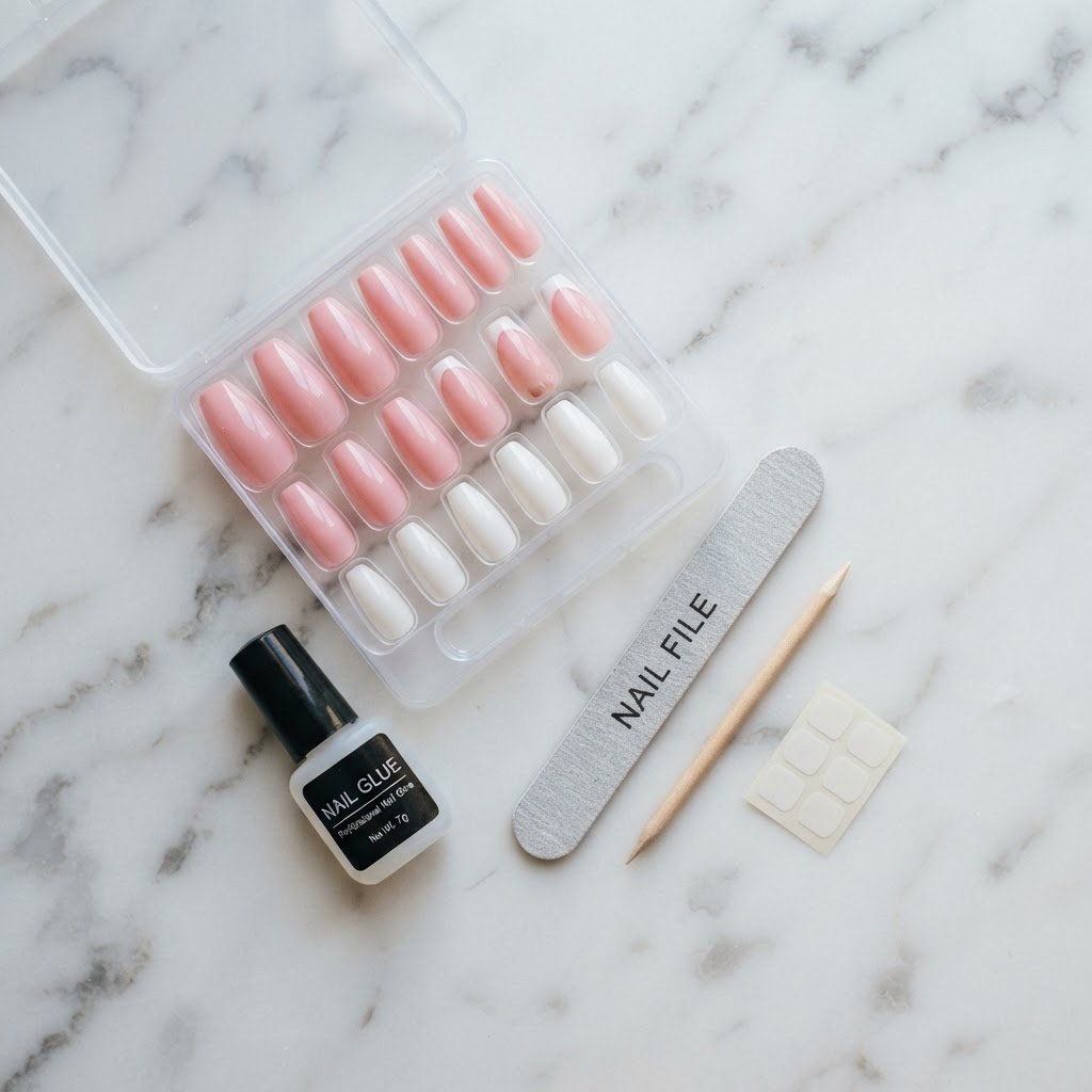 A complete at-home press-on nail kit is essential for achieving a salon-quality DIY manicure.