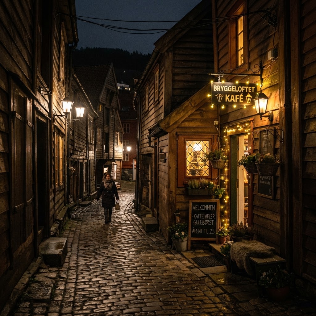 Historic Streets of Bergen: A Walking Guide 3 Discovering the secrets hidden within the narrow alleyways of historic Bergen.
