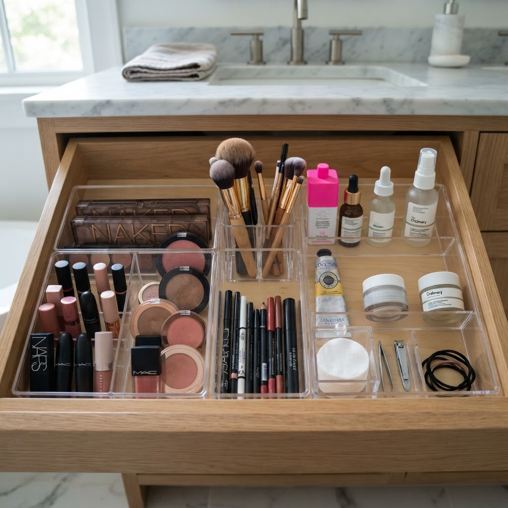 Drawer dividers are essential for keeping small items from cluttering surfaces.