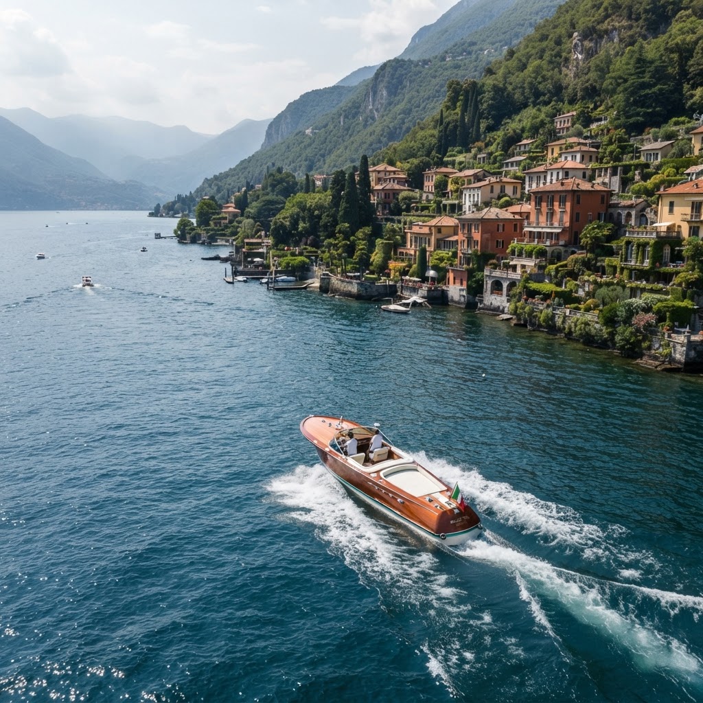 A private boat ride provides the best vantage point for viewing the grandeur of Lake Como's villas.