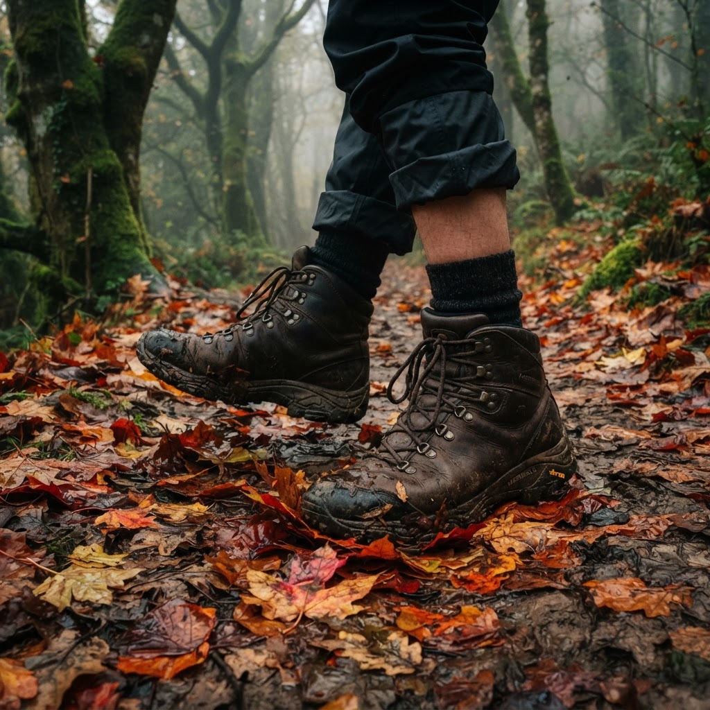 Walking through the colorful forest floors of Ireland.