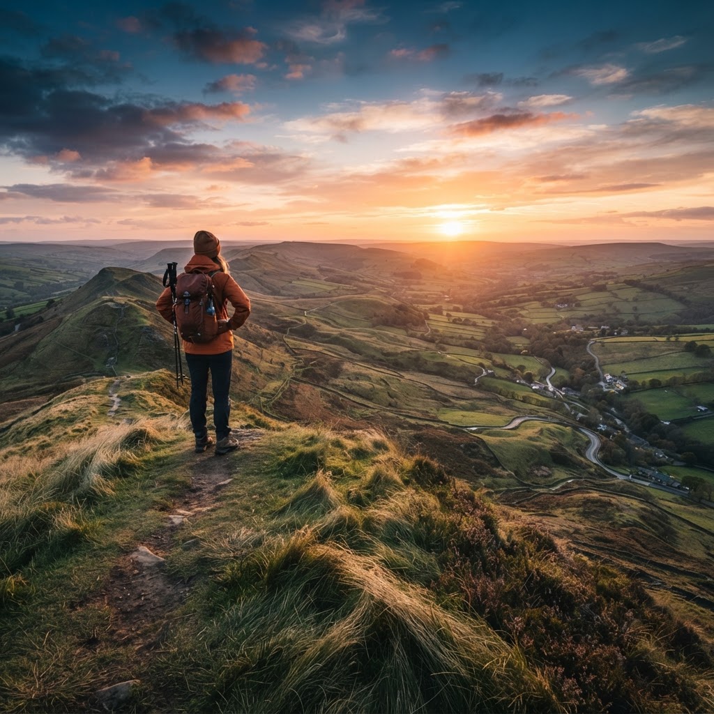Panoramic view of the rolling Chiltern Hills, a highlight among the most beautiful English countryside walks near London.
