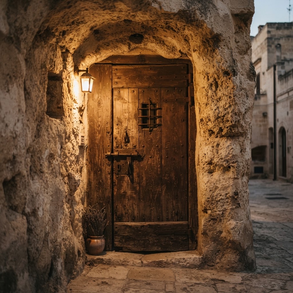 Matera at Night: Experience the Ancient Magic 4 The intimate beauty of ancient cave architecture by night.