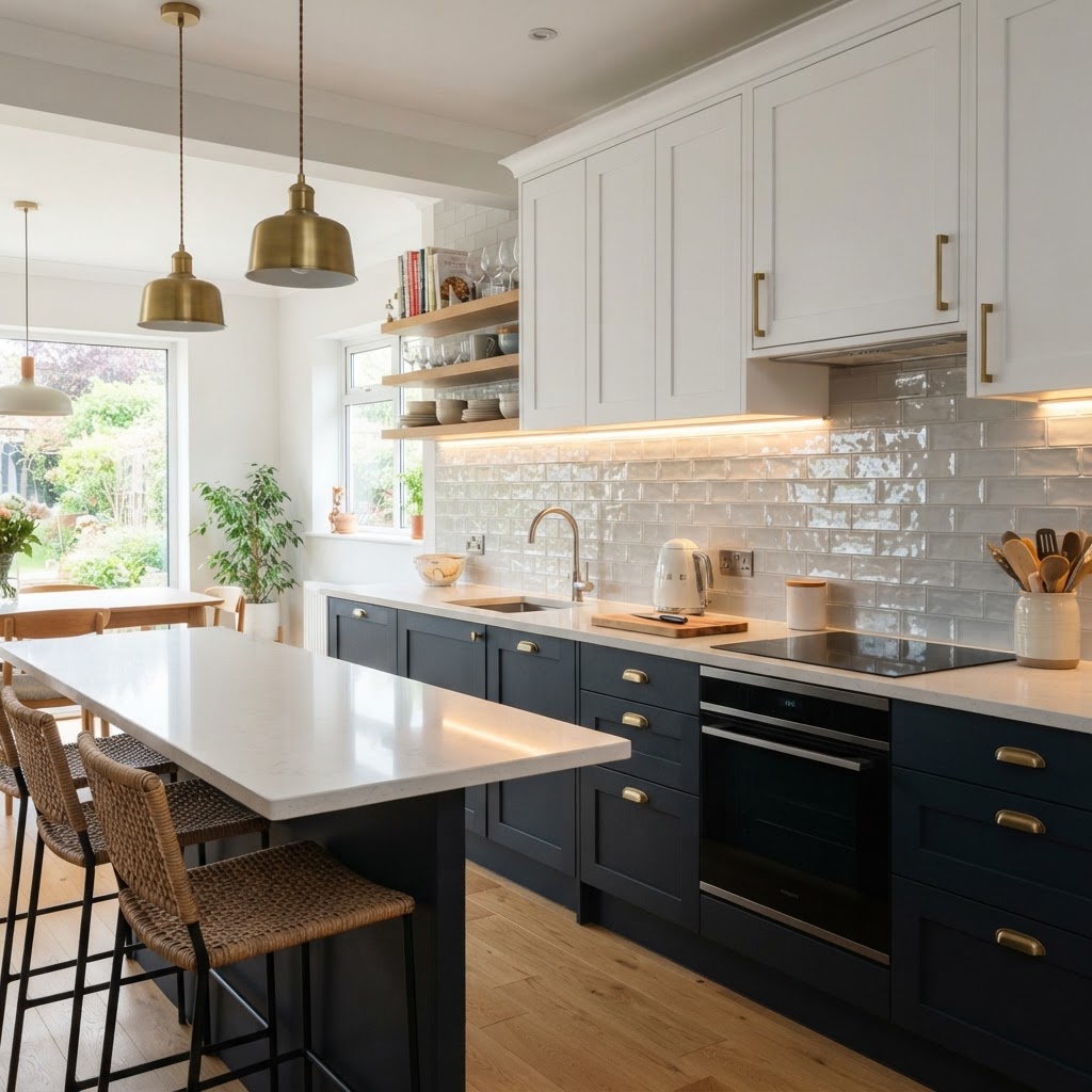 Under-cabinet lighting adds depth and makes your kitchen feel larger.