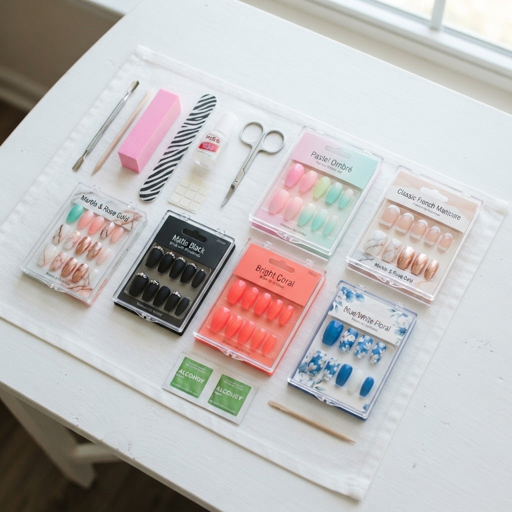 A complete DIY nail kit for home manicures.