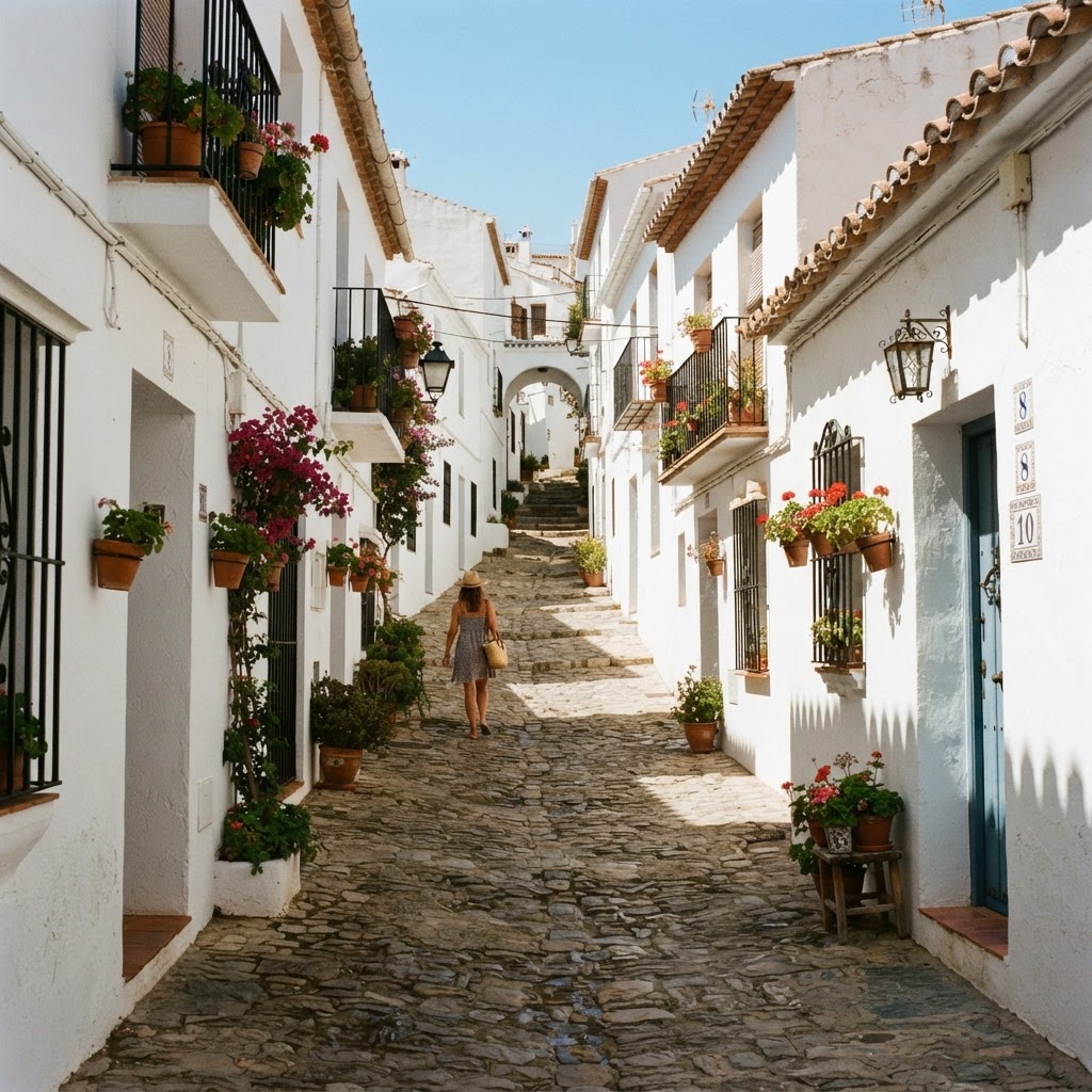 Wandering the charming, narrow streets of an ancient village.