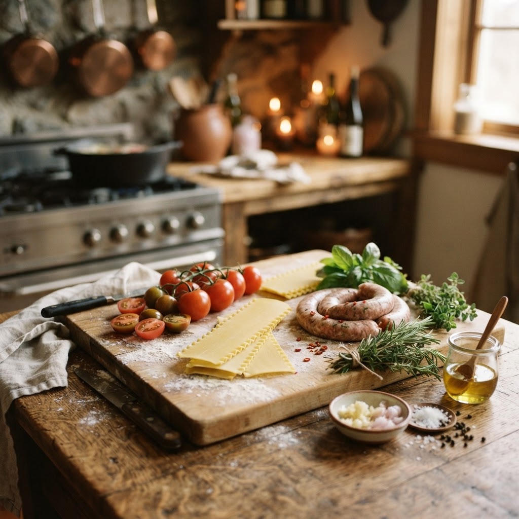 Fresh ingredients ready for the perfect soup recipe.