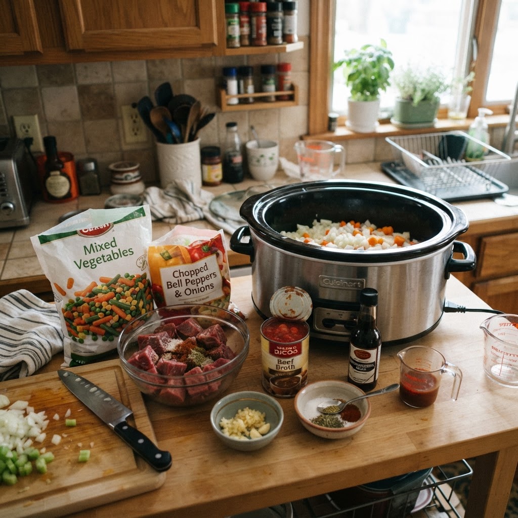 Preparation is key to effortless dump-and-go slow cooker meals.