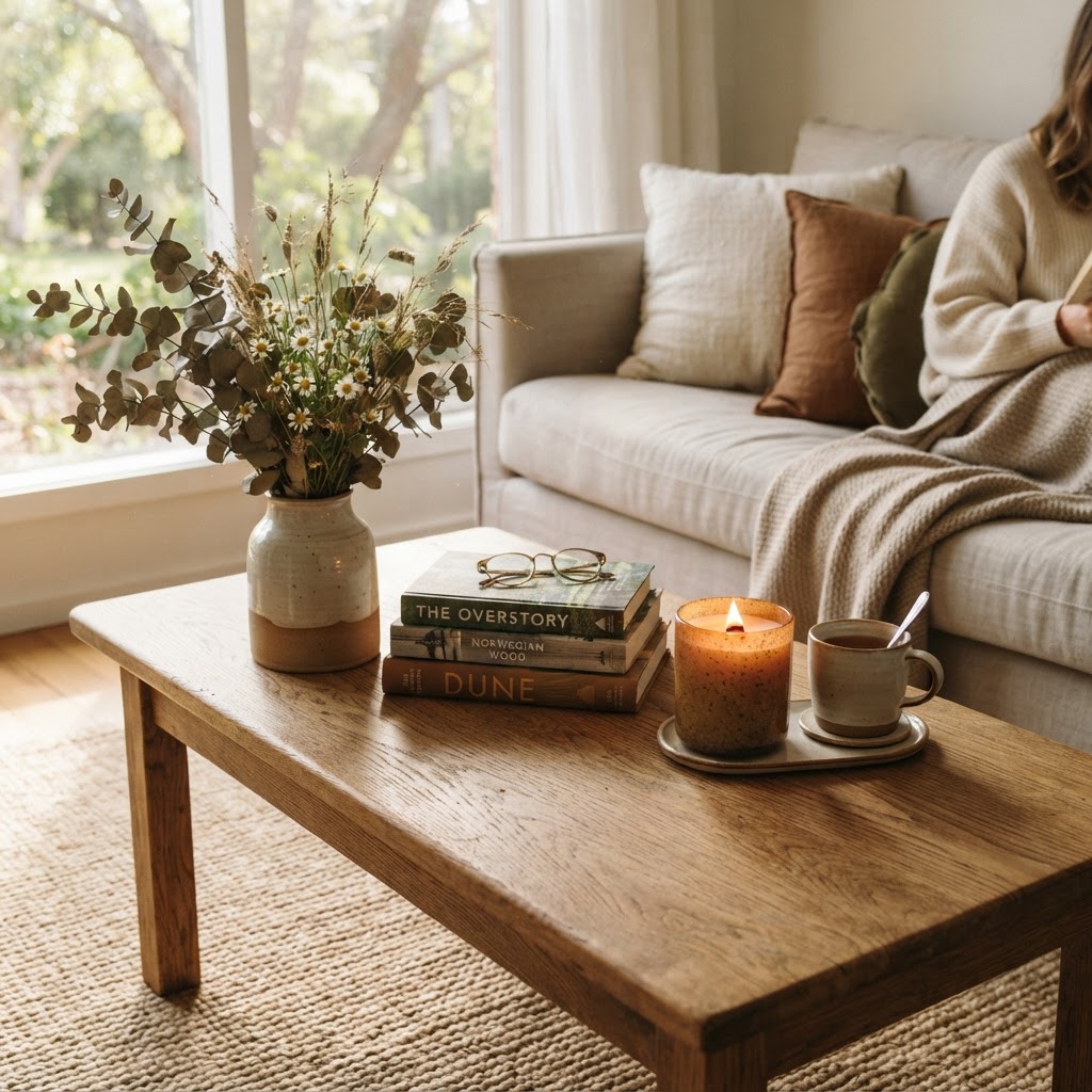 Style your surfaces to invite relaxation and comfort.