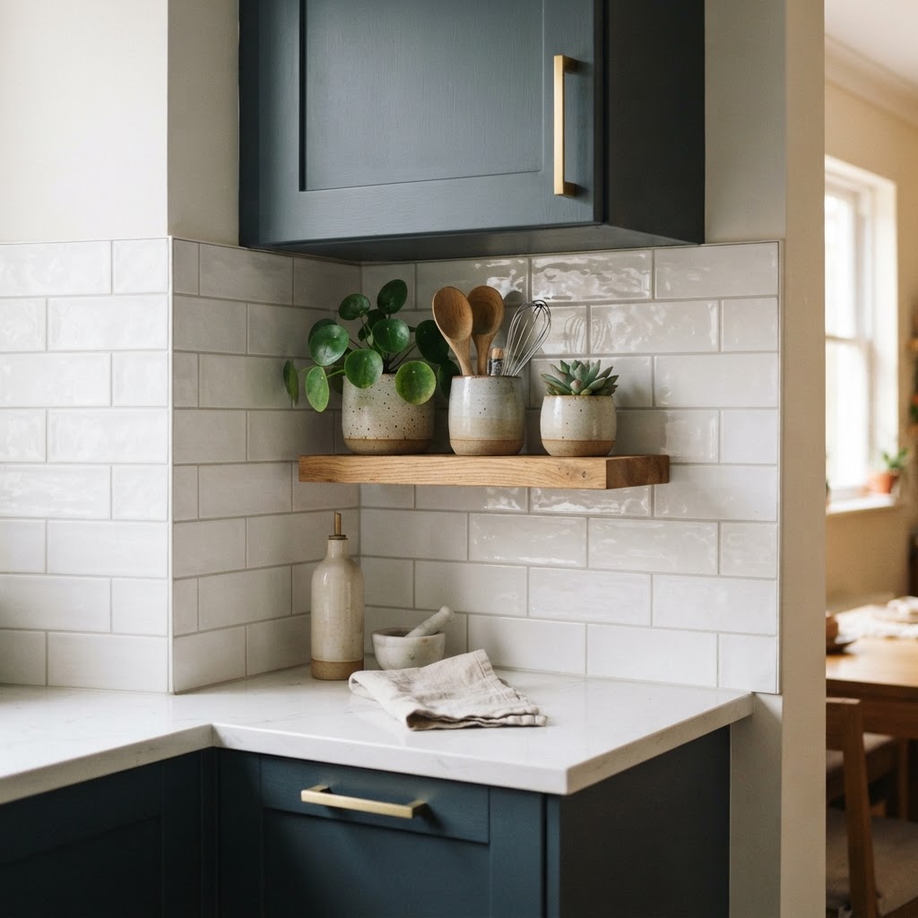 Update your kitchen instantly with peel-and-stick tiles and hardware swaps.