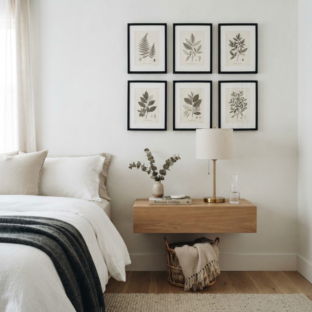 Gallery walls add personality to empty wall spaces.