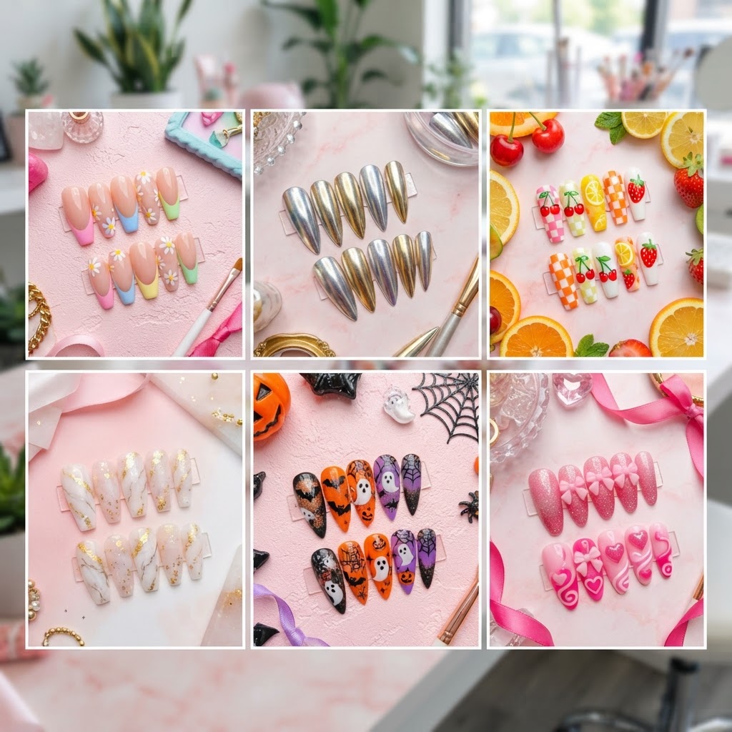 From classic french tips to modern chrome, press-ons offer endless style.