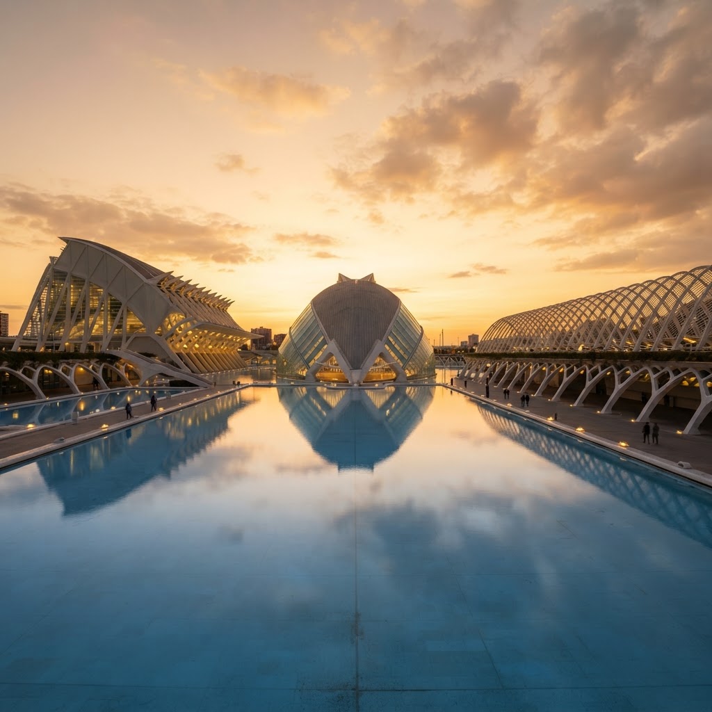 The futuristic architecture of the City of Arts and Sciences is a must-see.