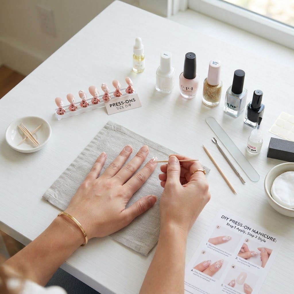 Essential items for your DIY nail art tutorial at home.