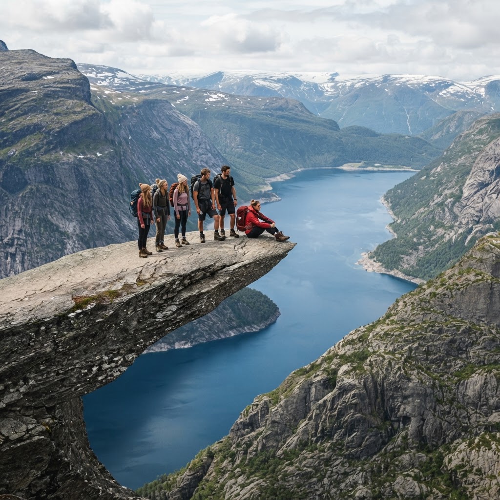 7 Dreamy Places in Norway You Need on Your List 5 The ultimate challenge: standing on Trolltunga.