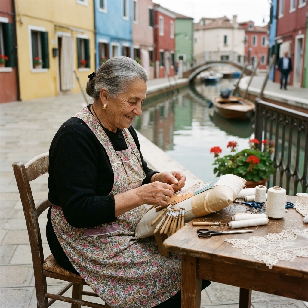 Preserving the historic craft of lace-making in the Venetian lagoon.