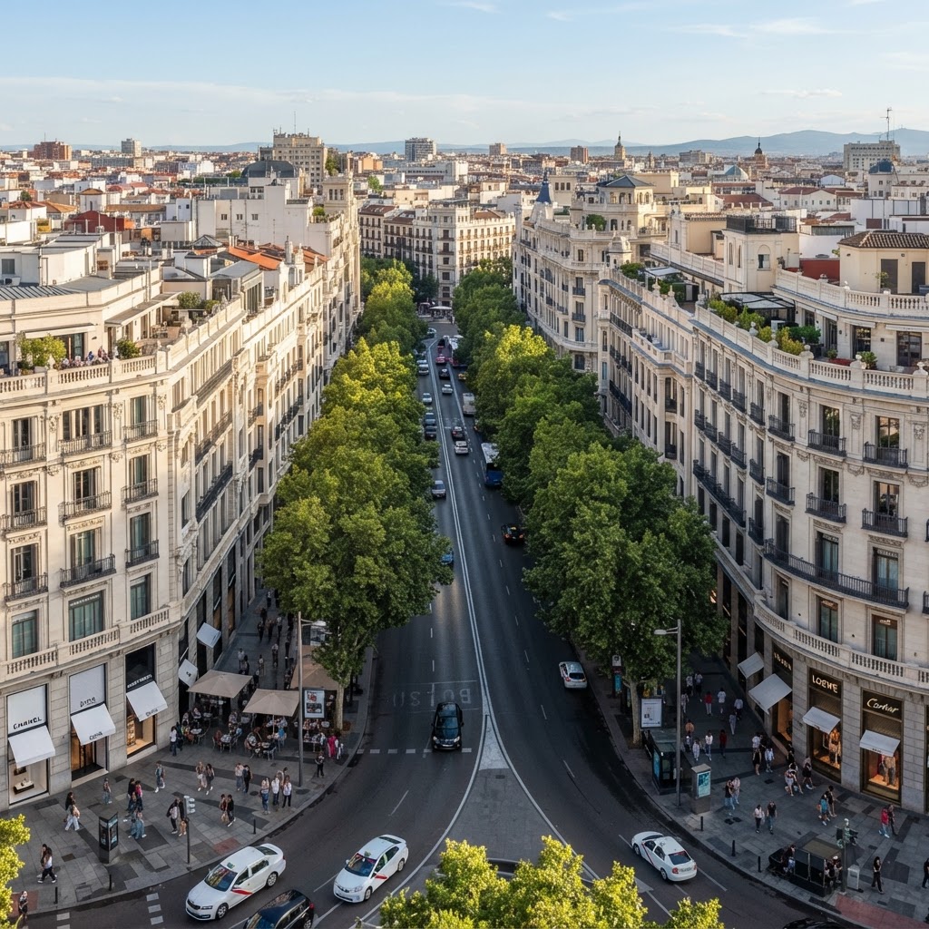 The sophisticated and elegant avenues of Salamanca.