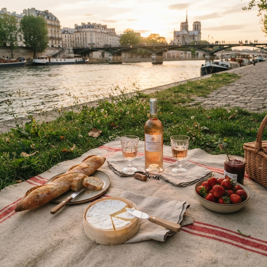 Paris Picnic by the Seine: The Ultimate Summer Guide 2 The perfect spread for a dreamy afternoon by the Seine.