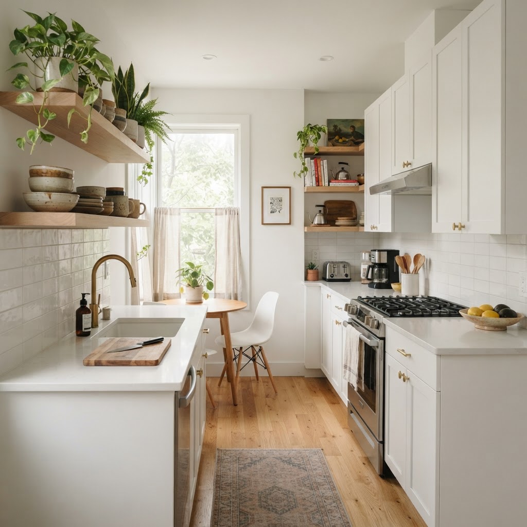 Bright and airy kitchen design.