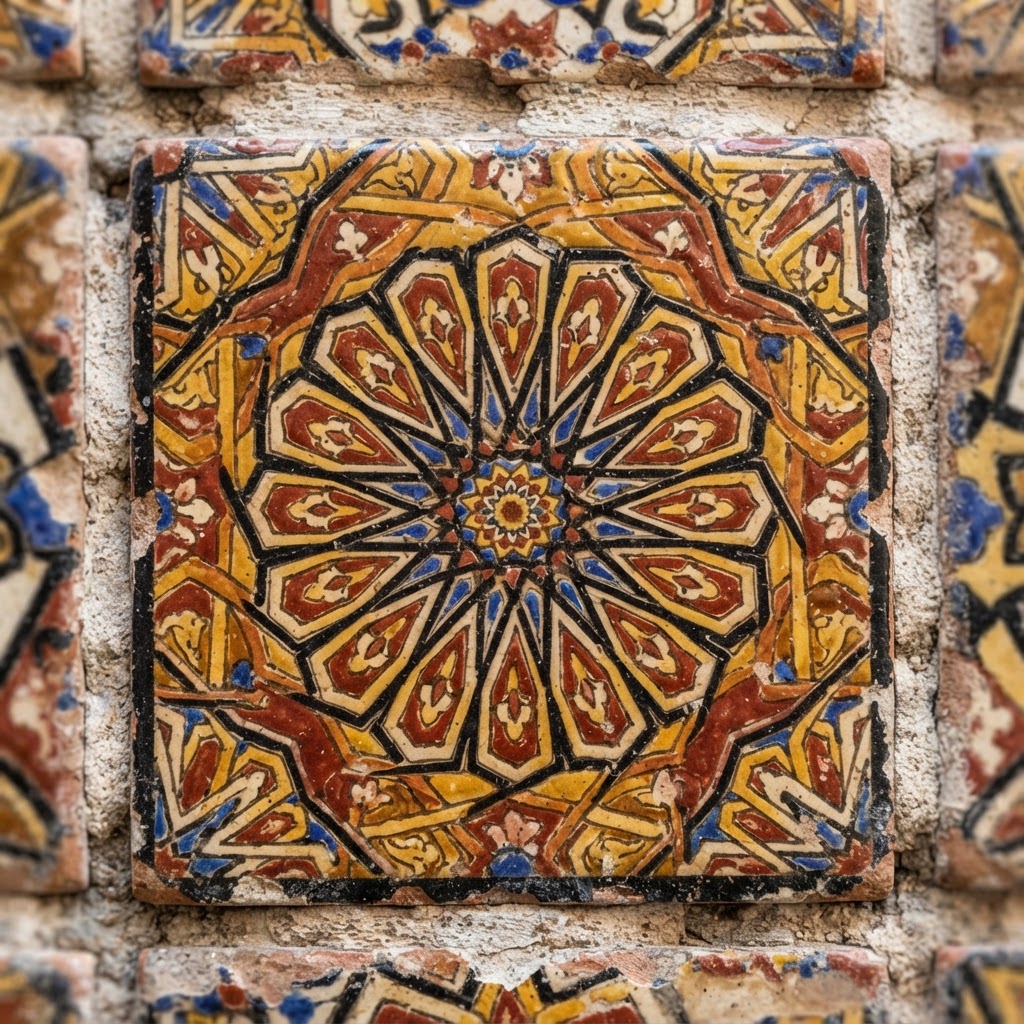 Traditional Moorish tile artistry.