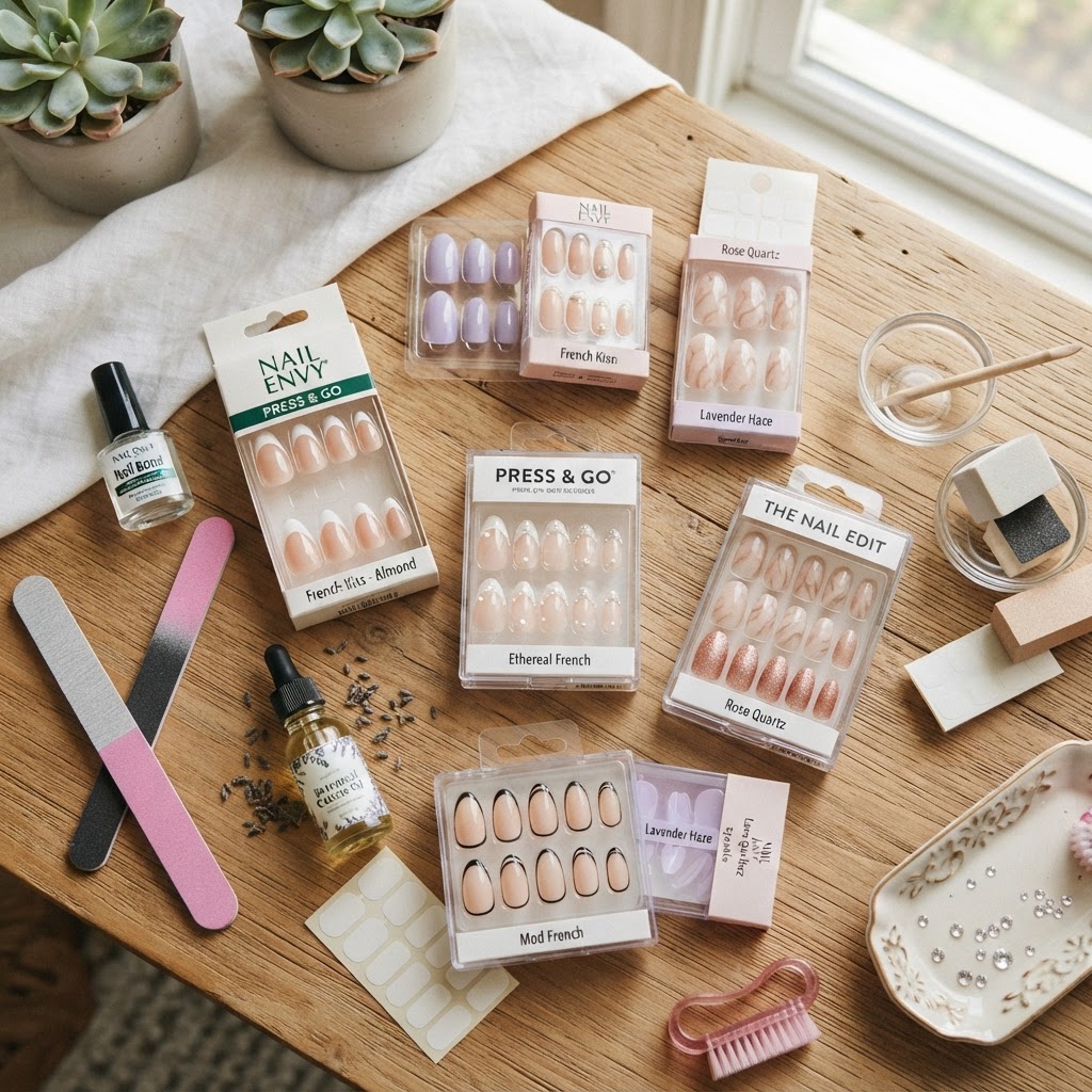 Essential accessories for your DIY press-on manicure.