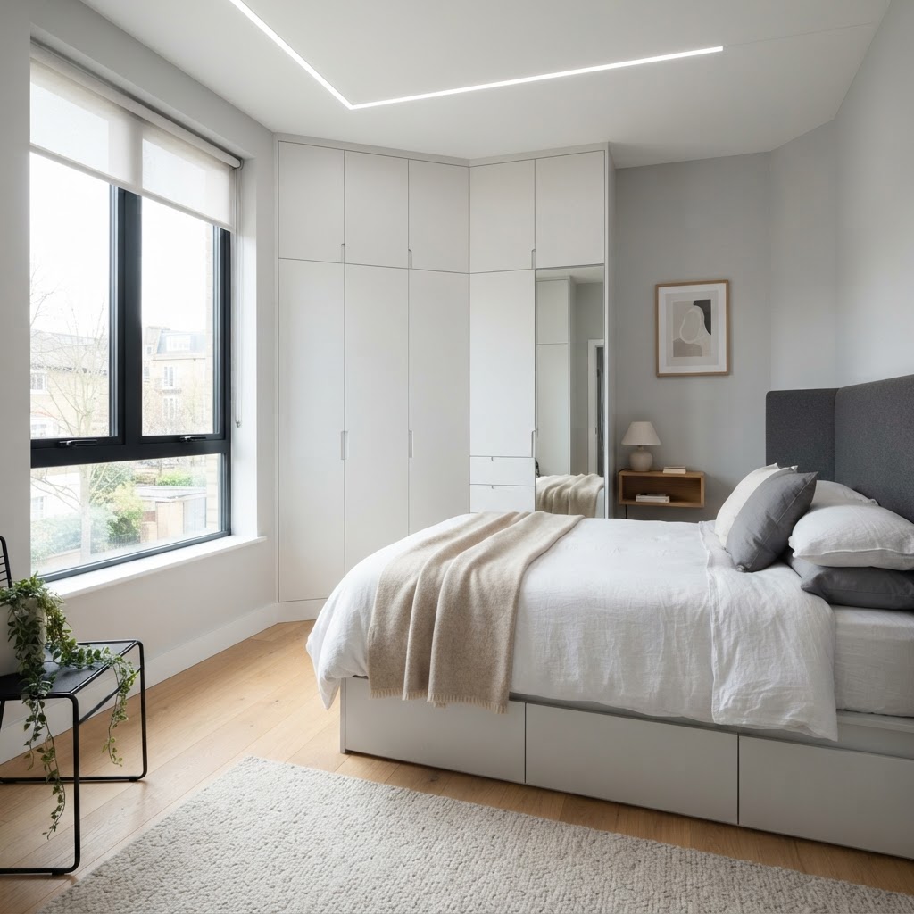 Modern storage solutions maximize small floor plans.