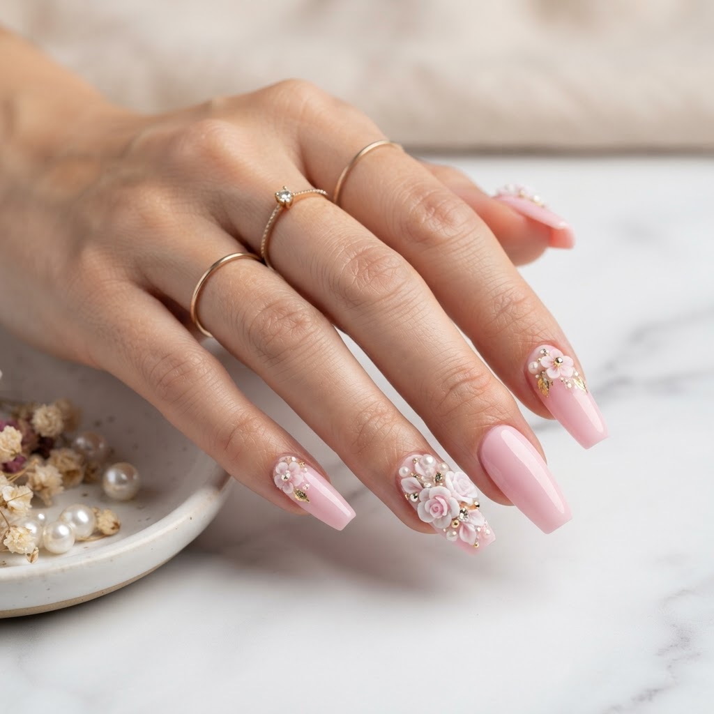 Sophisticated 3D floral art that elevates your daily style.