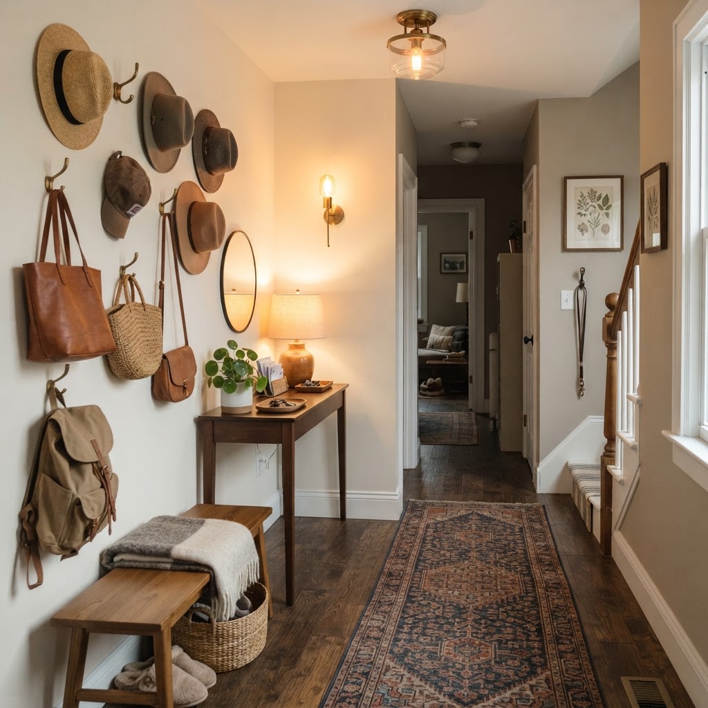 Create a welcoming and stylish arrival zone with well-placed decor.