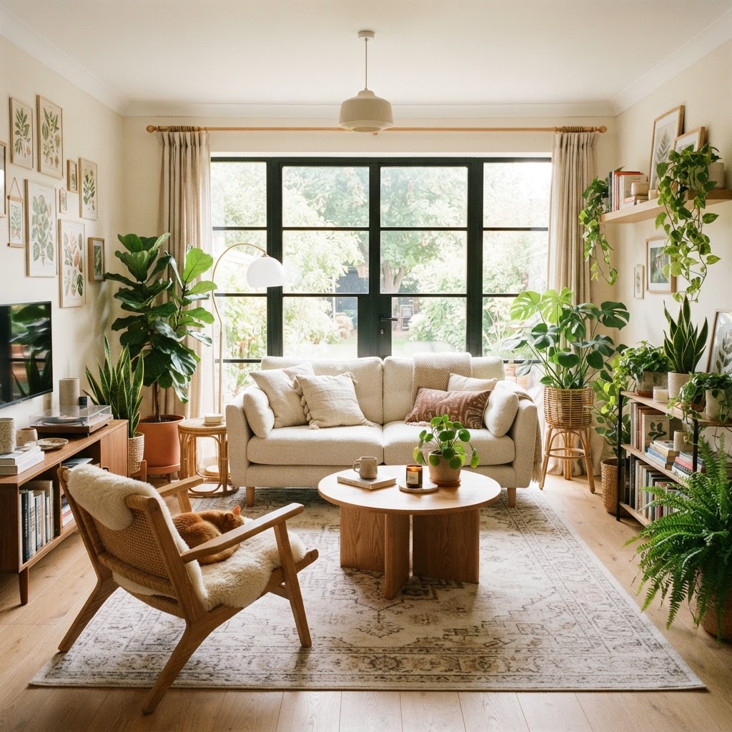 Indoor plants add life and vibrant energy to any rental apartment.